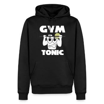 Pull-up Motivation Bodybuilding Gym - Männer Premium Bio Hoodie - Schwarz - Vorne - Nico (187cm)