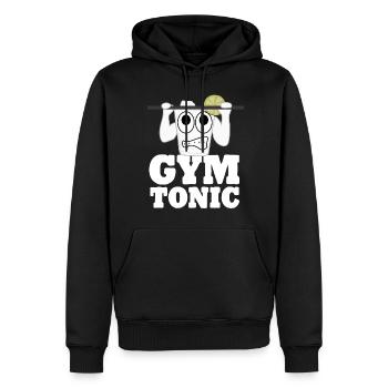 Musculation Motivation Gym - Sweat à capuche Premium bio Homme - noir - Devant - Nico (187cm)