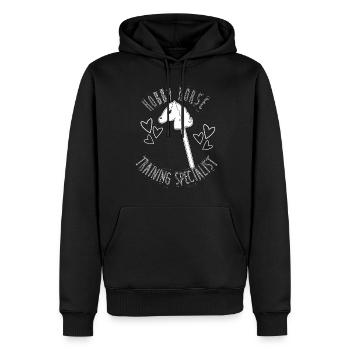 Hobby Horse Training Hobby Horsing - Men’s Premium Organic Hoodie - black - Front - Nico (187cm)