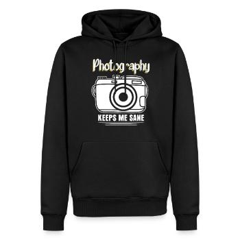 Photo Camera Photography Photographer - Men’s Premium Organic Hoodie - black - Front - Nico (187cm)