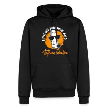 Inhalateur d’asthme Asthmatiques Asthmatiques - Sweat à capuche Premium bio Homme - noir - Devant - Nico (187cm)