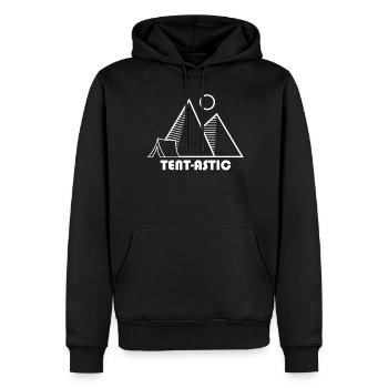 Tente Camping Randonnée Randonnée En Plein Air - Sweat à capuche Premium bio Homme - noir - Devant - Nico (187cm)