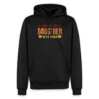 Dad Daughter Daughters Father - Men’s Premium Organic Hoodie - black - Front - Nico (187cm)