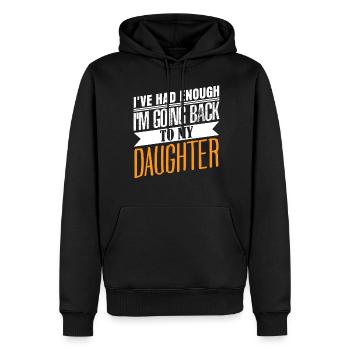 Daughter Daughters Father Dad - Men’s Premium Organic Hoodie - black - Front - Nico (187cm)
