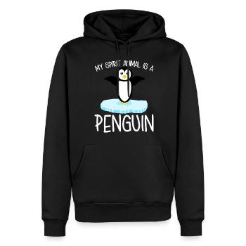 Penguin Cute Penguins - Männer Premium Bio Hoodie - Schwarz - Vorne - Nico (187cm)