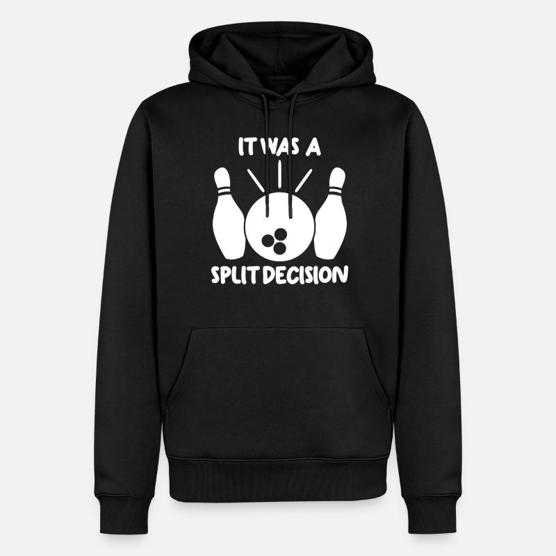 Bowling Split Bowling Ball Bowler - Männer Premium Bio Hoodie - Schwarz