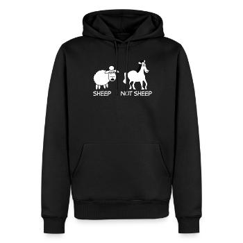 Sheep and and Horse - Men’s Premium Organic Hoodie - black - Front - Nico (187cm)