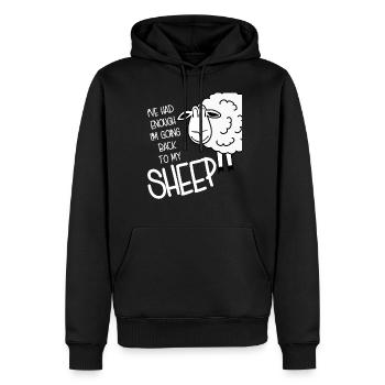 Sheep Shepherd Farmer - Men’s Premium Organic Hoodie - black - Front - Nico (187cm)