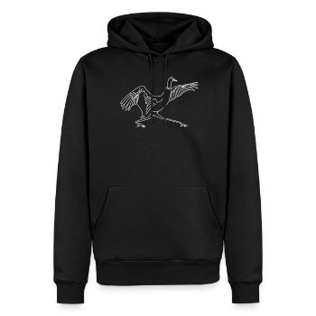 Crane Qi Gong Thai Chi Chigong Qigong - Männer Premium Bio Hoodie - Schwarz - Vorne - Nico (187cm)