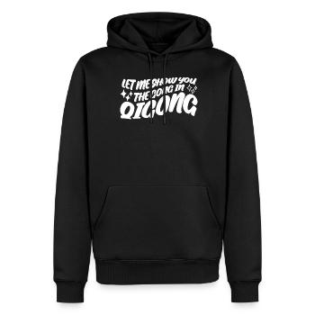 Chigong Qigong Qi Gong Thai Chi - Männer Premium Bio Hoodie - Schwarz - Vorne - Nico (187cm)