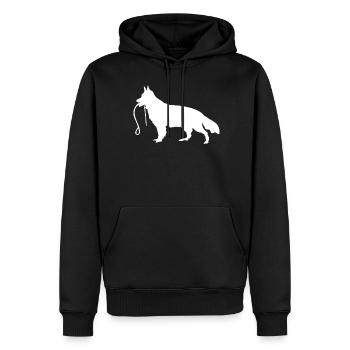 Shepherd Dog Leash German Shepherd - Men’s Premium Organic Hoodie - black - Front - Nico (187cm)