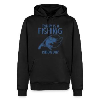 Canne à pêche Pike Fisherman Moorer Fish - Sweat à capuche Premium bio Homme - noir - Devant - Nico (187cm)