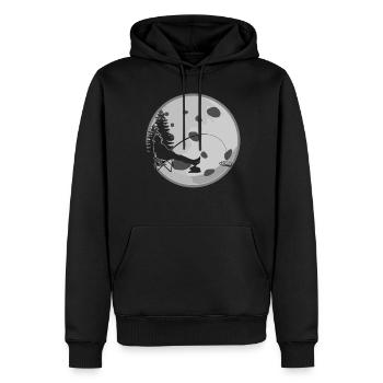 Canne à pêche Pike Fisherman Moorer Fish - Sweat à capuche Premium bio Homme - noir - Devant - Nico (187cm)