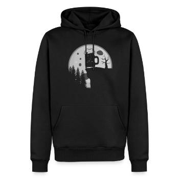 Brasserie de bière à domicile Moon Brewery - Sweat à capuche Premium bio Homme - noir - Devant - Nico (187cm)
