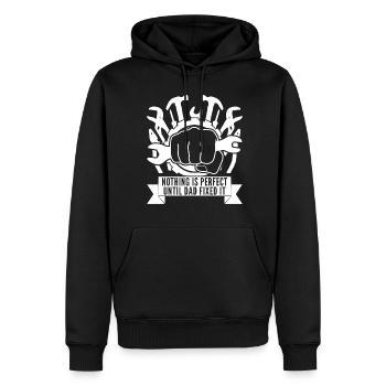 Dad DIY Workshop Craftsman Handyman - Männer Premium Bio Hoodie - Schwarz - Vorne - Nico (187cm)