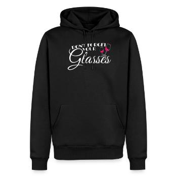Wine Drinker Funny Joke Wine Glass Vino - Männer Premium Bio Hoodie - Schwarz - Vorne - Nico (187cm)