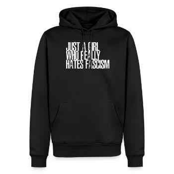 Respect Tolerance Antifascism - Männer Premium Bio Hoodie - Schwarz - Vorne - Nico (187cm)