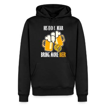 Groom Best Man Groomsmen Bride Beer - Männer Premium Bio Hoodie - Schwarz - Vorne - Nico (187cm)