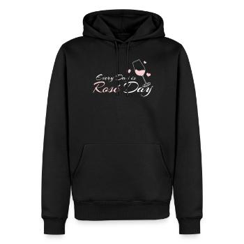 Rosé Wine Glasses Vino - Männer Premium Bio Hoodie - Schwarz - Vorne - Nico (187cm)