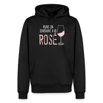 Vino Rosé Red Wine Glasses - Männer Premium Bio Hoodie - Schwarz - Vorne - Nico (187cm)