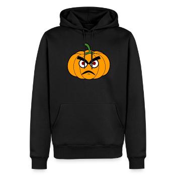 Citrouilles - Sweat à capuche Premium bio Homme - noir - Devant - Nico (187cm)