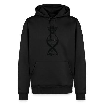 Vinyl Record Player Disk Jockey Music - Männer Premium Bio Hoodie - Schwarz - Vorne - Nico (187cm)