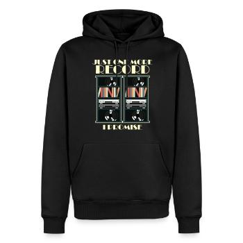 Vinyl Shelf Record Player Disk Jockey - Männer Premium Bio Hoodie - Schwarz - Vorne - Nico (187cm)