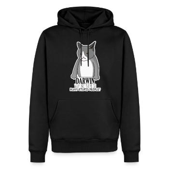 Darwinisme Darwin Prix Misanthrope Blague - Sweat à capuche Premium bio Homme - noir - Devant - Nico (187cm)