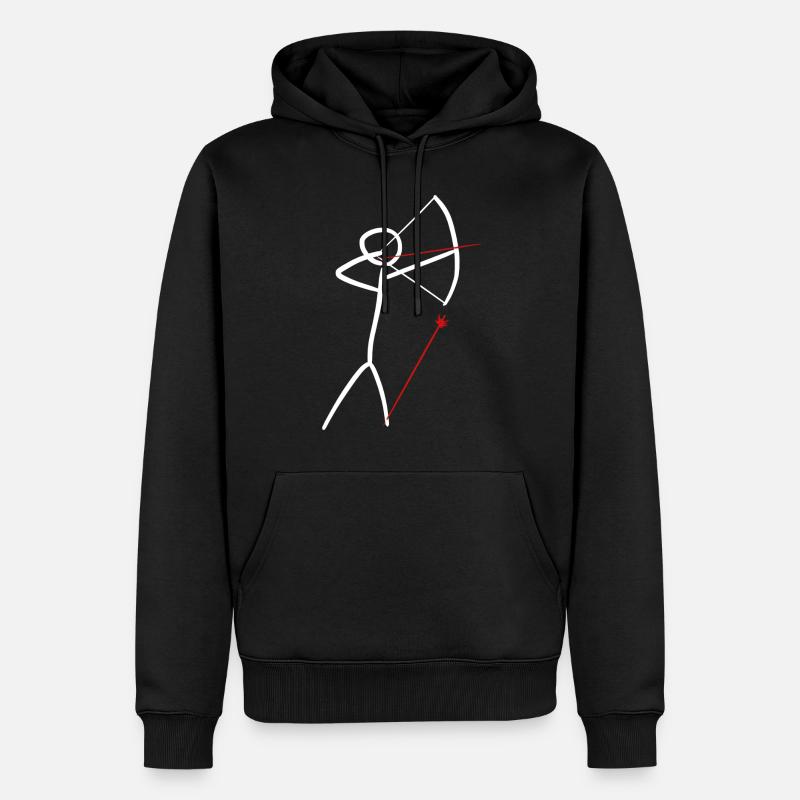 Archery Compound Bow Recurve Bow - Männer Premium Bio Hoodie - Schwarz