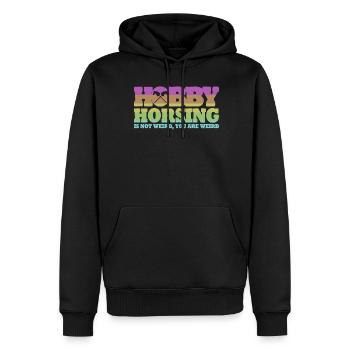 Hobby Horseing avec Hobby Horse - Sweat à capuche Premium bio Homme - noir - Devant - Nico (187cm)
