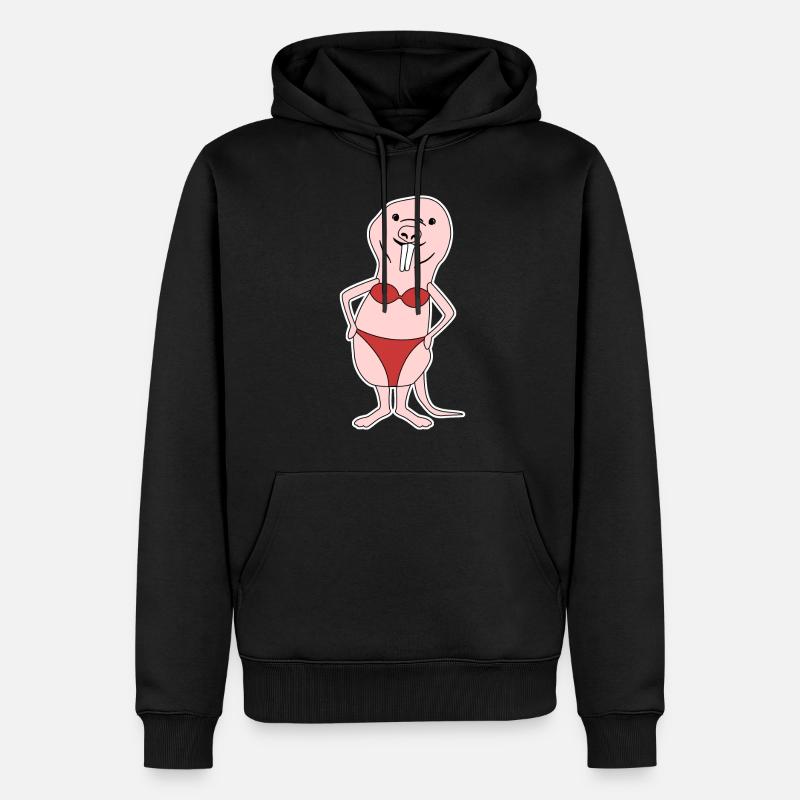 Naked Mole Rat Bikini - Sweat à capuche Premium bio Homme - noir