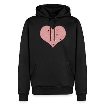Naked Mole Rat Heart - Männer Premium Bio Hoodie - Schwarz - Vorne - Nico (187cm)