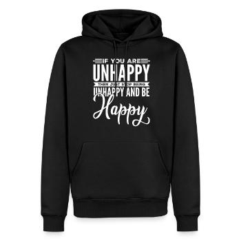 Unhappy Sarcasm Misanthrope Sarcasm Goth - Männer Premium Bio Hoodie - Schwarz - Vorne - Nico (187cm)
