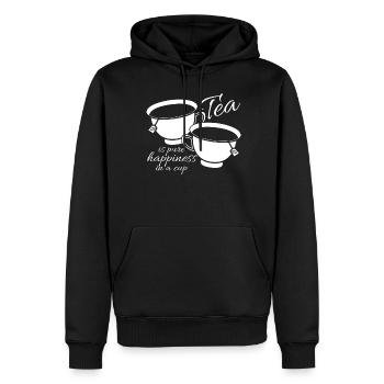 Tea Bag Teapot Tea Cup Tea Mug - Men’s Premium Organic Hoodie - black - Front - Nico (187cm)