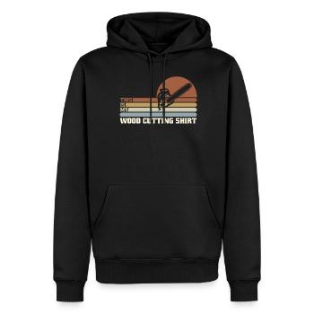 Tronçonneuse Tronçonneuses rétro Tronçonneuse - Sweat à capuche Premium bio Homme - noir - Devant - Nico (187cm)