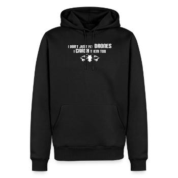 FPV Drone Crash Drones quadricoptères - Sweat à capuche Premium bio Homme - noir - Devant - Nico (187cm)