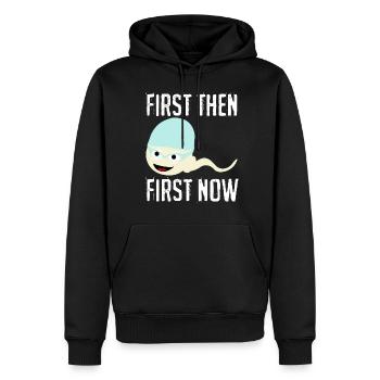 Triathlon nageur Natation Sperm - Sweat à capuche Premium bio Homme - noir - Devant - Nico (187cm)