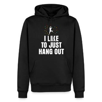 Escalade de bloc Bloc - Sweat à capuche Premium bio Homme - noir - Devant - Nico (187cm)