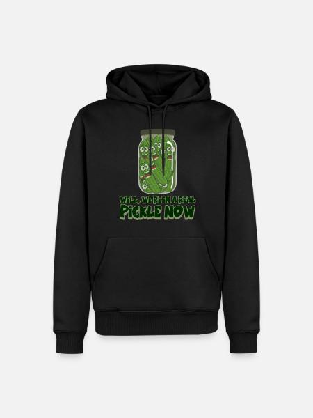 Pickle Jar Cucumber Cucumbers Pickles - Men’s Premium Organic Hoodie - black