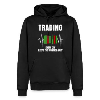 Capitalism Stocks Trader - Männer Premium Bio Hoodie - Schwarz - Vorne - Nico (187cm)