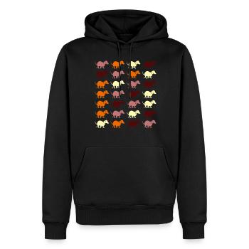 Dachshund Dog Pooping Dogs - Männer Premium Bio Hoodie - Schwarz - Vorne - Nico (187cm)