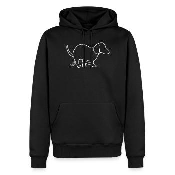 Dog Poop Dachshund Pooping Dogs - Männer Premium Bio Hoodie - Schwarz - Vorne - Nico (187cm)