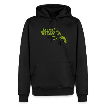 Praying Mantis Love Joke - Männer Premium Bio Hoodie - Schwarz - Vorne - Nico (187cm)