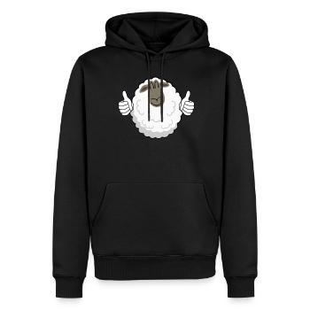 Thumbs up Sheep - Männer Premium Bio Hoodie - Schwarz - Vorne - Nico (187cm)