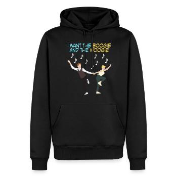 Boogie Woogie Swing Musique Danse - Sweat à capuche Premium bio Homme - noir - Devant - Nico (187cm)