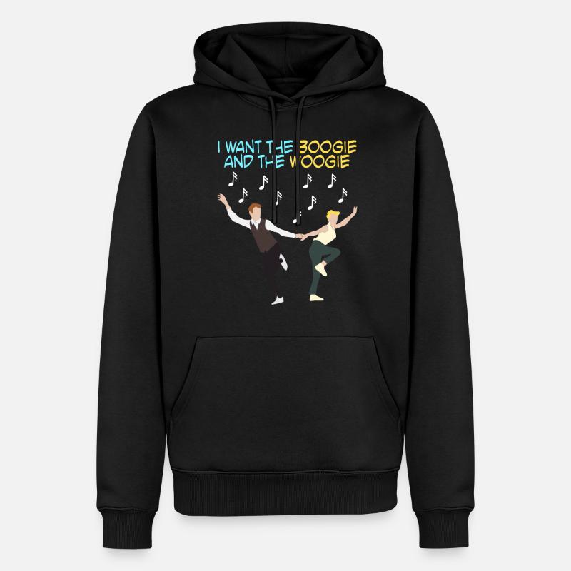 Boogie Woogie Swing Music Dancing - Männer Premium Bio Hoodie - Schwarz
