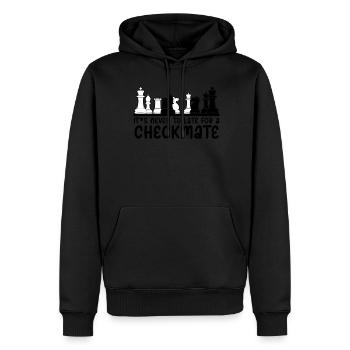 Chess Pieces Chess Set Chess Player - Männer Premium Bio Hoodie - Schwarz - Vorne - Nico (187cm)