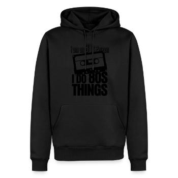 1980's Vintage 80s Music Tape - Men’s Premium Organic Hoodie - black - Front - Nico (187cm)