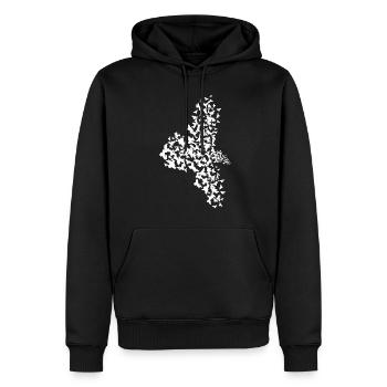 Crow Raven Tree Ravens Flying Crows - Men’s Premium Organic Hoodie - black - Front - Nico (187cm)