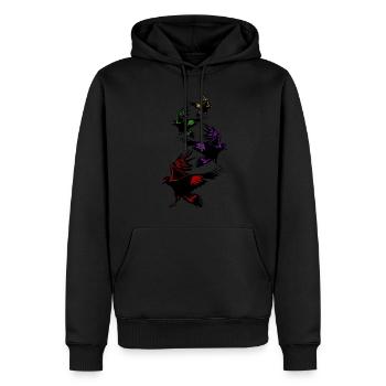 Crows Raven Tree Ravens Flying Crow - Men’s Premium Organic Hoodie - black - Front - Nico (187cm)